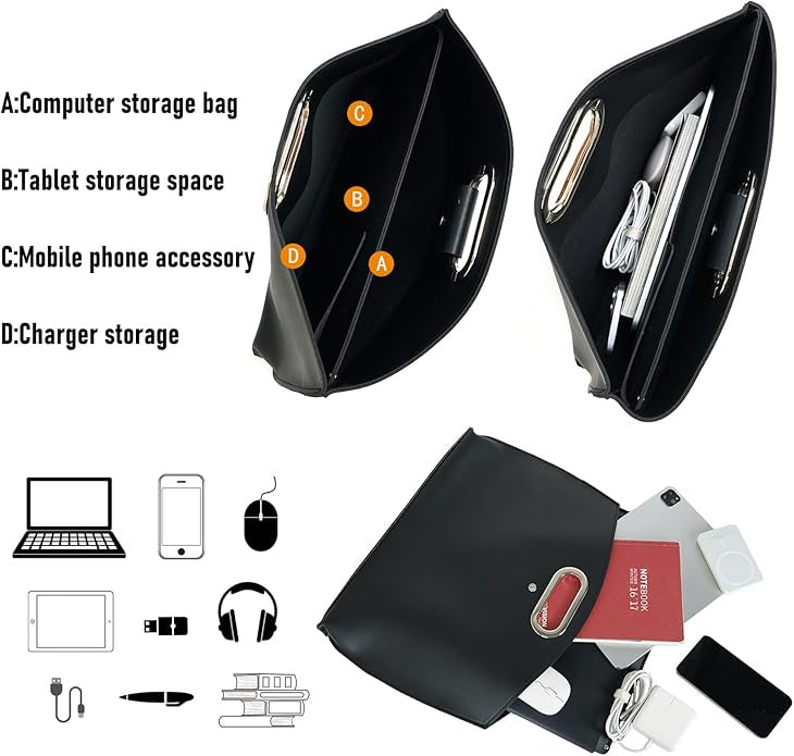 Waterproof Laptop Tote – 2-Piece Set (14–16")